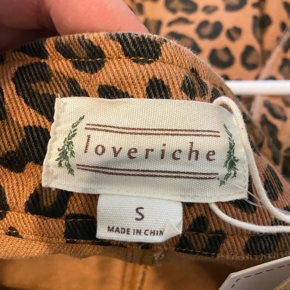 LOVERICHE Women’s Buttonup Overall Leopard Jean Dress - Picture 5 of 8